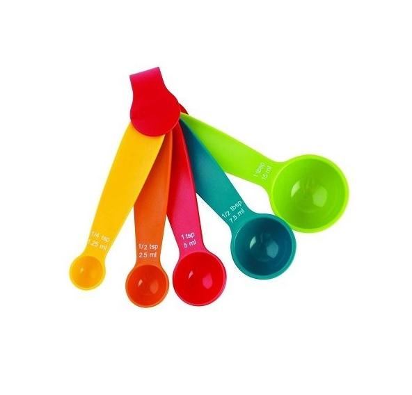 0730 Plastic Measuring Spoons - Set of 5 - SkyShopy 0730 Plastic Measuring Spoons - Set of 5 - SkyShopy